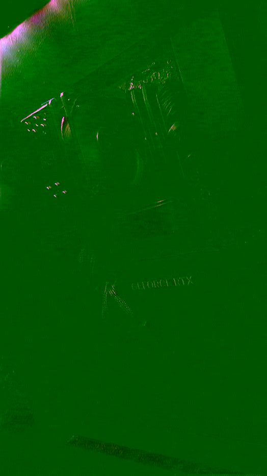 Angled interior view of an NZXT H7 Flow 2024 PC case showing a Cooler Master Hyper 212 (Black Edition) CPU cooler with fan, a mounted GeForce RTX 5070 Ti (SHADOW 3X OC) card with visible GEFORCE RTX text below a mounted RTX 3060 Ti (Founders Edition), braided power cables and nearby motherboard components; components are installed and powered inside a dim, moody workspace with low red and purple lighting conveying a focused, technical atmosphere.